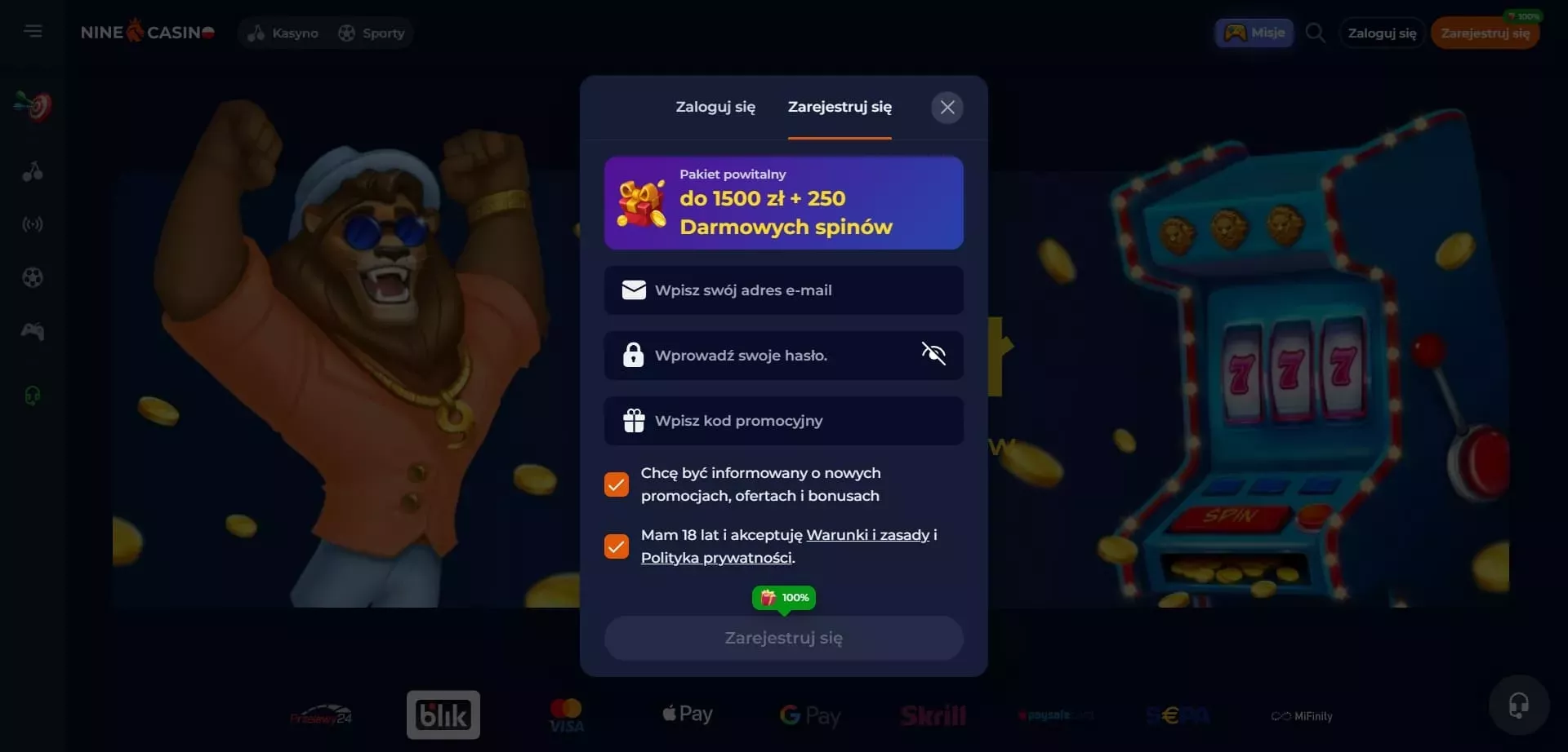 Nine casino yatırımsız bonus