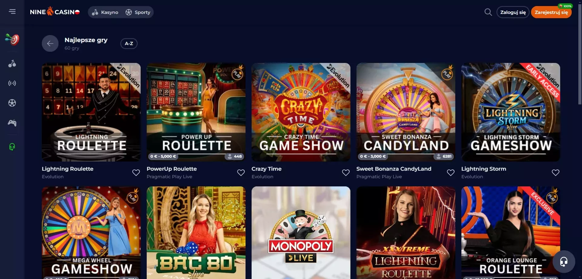 ODBIERZ BONUS - wersja mobilna nine casino - NineCasino | 2