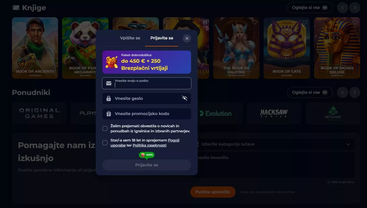 Nine casino boonus ilma sissemakseta