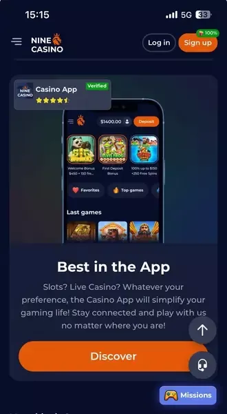 Nine casino app
